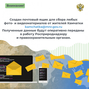 Создан почтовый ящик для сбора дополнительной информации от жителей Камчатки